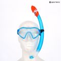 Set de snorkeling pentru copii AQUASTIC Shelly mască + tub + labe albastru 18