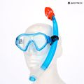 Set de snorkeling pentru copii AQUASTIC Shelly mască + tub albastru deschis 12