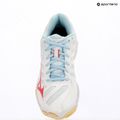 Încălțăminte de volei pentru femei Mizuno Wave Voltage 2 white/calypso coral/pale banan 9
