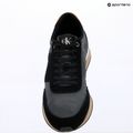 Încălțăminte pentru bărbați Calvin Klein HM0HM02212 Retro Runner Bans Leather Suede black/iron gate/amber gold 9