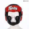 Cască de box Fairtex Diagonal Vision Sparring Headguard - Full Head Coverage black/red 6