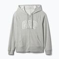 Hanorac pentru femei GAP French Fullzip Logo Hoodie light heather grey 3