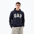 Hanorac pentru bărbați GAP Heritage French Terry Logo blue navy