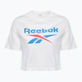 Tricou pentru femei  Reebok Identity Big Logo Crop Tee white/coral/blue
