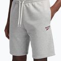 Pantaloni scurți de antrenament pentru bărbați Reebok Identity Small Logo Fleece medium grey heather/vector red 4