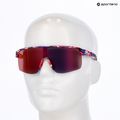 Ochelari de soare Red Bull SPECT Dakota matt blue-burgundy pattern/smoke red-purple mirror 7