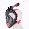 Mască facială completă de snorkeling AQUA-SPEED Spectra 2.0 neagră/roz 7