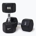 Gantera cauciucată Nike Strength Hex Dumbbell 20 kg black/white