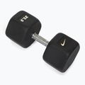 Ganteră cauciucată Nike Strength Hex Dumbbell 32,5 kg black/white