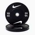 Greutate bumper Nike Strength Rubber Bumper Plates 10 kg black/white