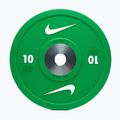 Greutate bumper Nike Strength Pro Urethane Bumper Plates 10 kg green/white
