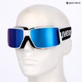 Ochelari de schi UVEX Mtn Tour alb mat/mirror albastru 8