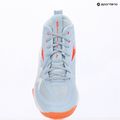 Încălțăminte de volei pentru femei Mizuno Wave Momentum Pro Mid blue finch/lava orange/flamingo coral 15