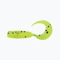 Momeală moale Relax Twister VR1 Standard 8 buc. Chartreuse / Sclipici negru VR1-TS
