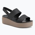 Sandale de damă  Crocs Brooklyn Low Wedge black/mushroom