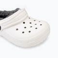 Papuci pentru copii Crocs Classic Lined Clog Toddler white/grey 8