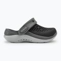 Șlapi pentru copii Crocs LiteRide 360 negru/gri argintiu pentru copii 3