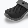 Șlapi pentru copii Crocs LiteRide 360 negru/gri argintiu pentru copii 8