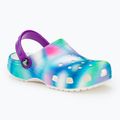 Șlapi pentru copii Crocs Classic Solarized Clog alb/multi pentru copii 2