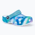 Șlapi pentru copii Crocs Classic Solarized Clog alb/multi pentru copii