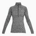 Tricou Under Armour Tech 1/2 Zip pentru femei - Twist negru/negru/argintiu metalic 4