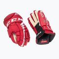 Mănuși de hochei pentru copii CCM JetSpeed FT4 JR red/white