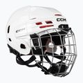 Cască de hochei pentru juniori CCM Tacks 70 Combo albă 4109872