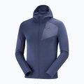Bărbați Salomon Outline FZ Hoodie bluză cu glugă fleece albastru marin LC1712100