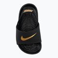 Șlapi pentru copii Nike Coffee black/metallic gold 5