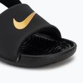 Șlapi pentru copii Nike Coffee black/metallic gold 7
