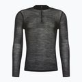 Tricou termic Smartwool Intraknit Merino 200 1/4 Zip pentru bărbați negru 16260