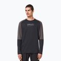 Tricou de ciclism pentru bărbați Oakley Factory Pilot Mtb LS II negru-gri FOA404497
