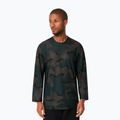 Tricou de ciclism pentru bărbați Oakley Ride Free LS gri-verde FOA404505