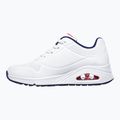 Încălțăminte pentru femei  SKECHERS Uno Stand On Air white durabuck/navy/red trim/mesh 3