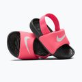 Șlapi pentru copii Nike Digital coffee pink/black/white 8