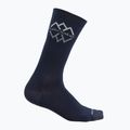 Șosete de trekking pentru bărbați icebreaker Life Fine Gauge Crew IB Logo Reflections midnight navy/snow