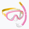 Set de snorkeling pentru copii Mares Combo Jelly pink/yellow/clear