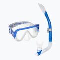 Set de snorkeling Mares Keewee Splash blue/white/clear