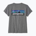 Femeie Patagonia P-6 Logo Responsibili-Tee de trekking de tip gravel heather pentru femei 5