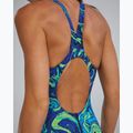 Costum de baie întreg pentru femei TYR Thresher Open Back Hyperblitz blue/green 6