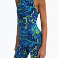 Costum de baie întreg pentru femei TYR Thresher Open Back Hyperblitz blue/green 7