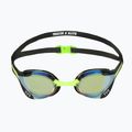 Ochelari de înot TYR Tracer-X Elite Racing Mirrored black/lime 2