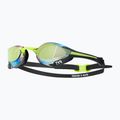 Ochelari de înot TYR Tracer-X Elite Racing Mirrored black/lime