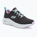 Pantofi de antrenament pentru femei SKECHERS Arch Fit Comfy Wave negru/lavandă