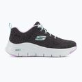 Pantofi de antrenament pentru femei SKECHERS Arch Fit Comfy Wave negru/lavandă 2