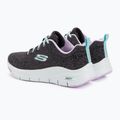 Pantofi de antrenament pentru femei SKECHERS Arch Fit Comfy Wave negru/lavandă 3