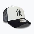 Șapcă cu cozoroc New Era Team Block Trucker NYY negru/alb