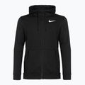 Bluză pentru bărbați Nike Dri-Fit Hooded Fitness Full Zip Fleece black/white