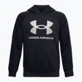 Tricou de antrenament pentru copii Under Armour Rival Fleece Hoodie negru 1357585-001