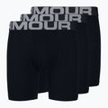 Boxeri pentru bărbați Under Armour Charged Cotton 6 în pachet de 3 bucăți negru UAR-1363617001